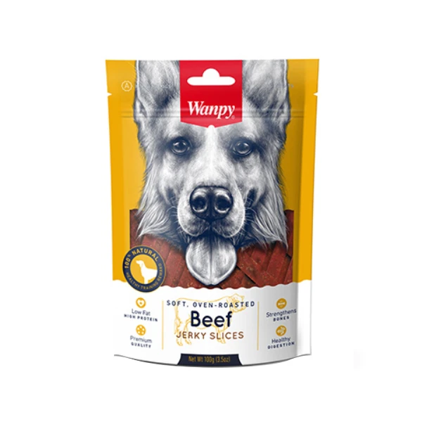 غذای تشویقی سگ ونپی مدل Beef Jerky Slices وزن 100 گرم