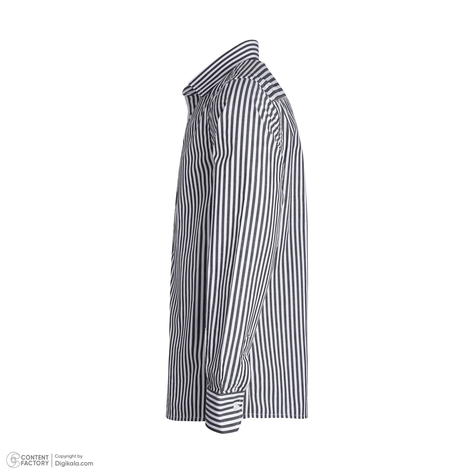 پیراهن آستین بلند مردانه پاتن جامه مدل کلاسیک 102721030205850 طرح راه راه - - 3