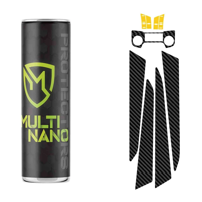 برچسب محافظ کنسول خودرو مولتی نانو طرح کربن مدل X-F1C مناسب برای دنا پلاس مجموعه 13 عددی