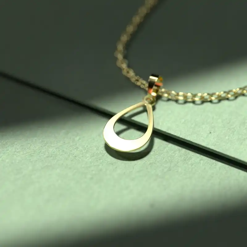 گردنبند طلا 18 عیار زنانه مدوپد مدل هندسی کد JJ2-1-1166