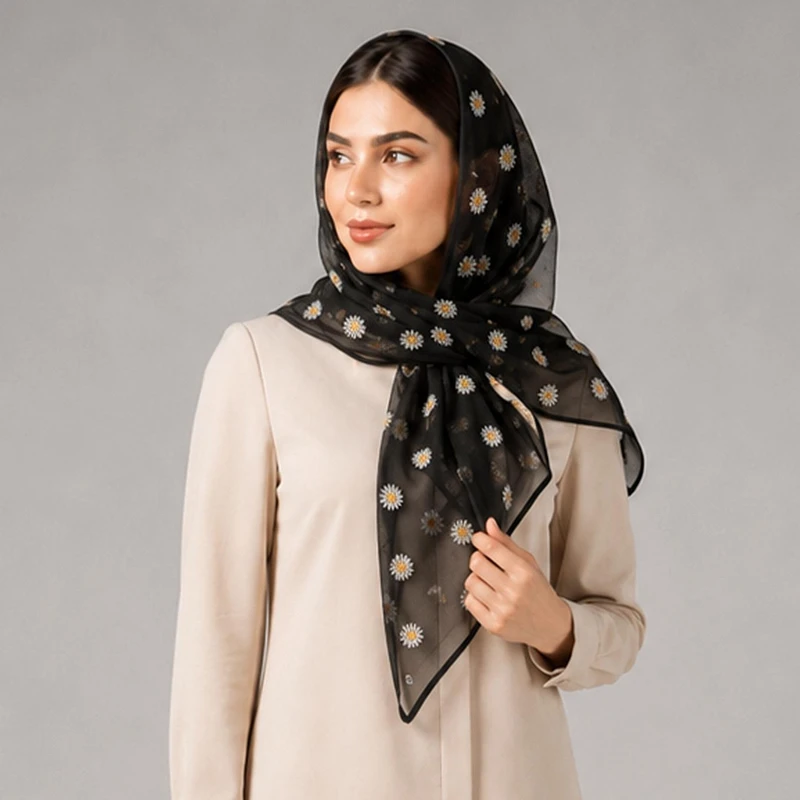 روسری زنانه مدل مینی بابونه