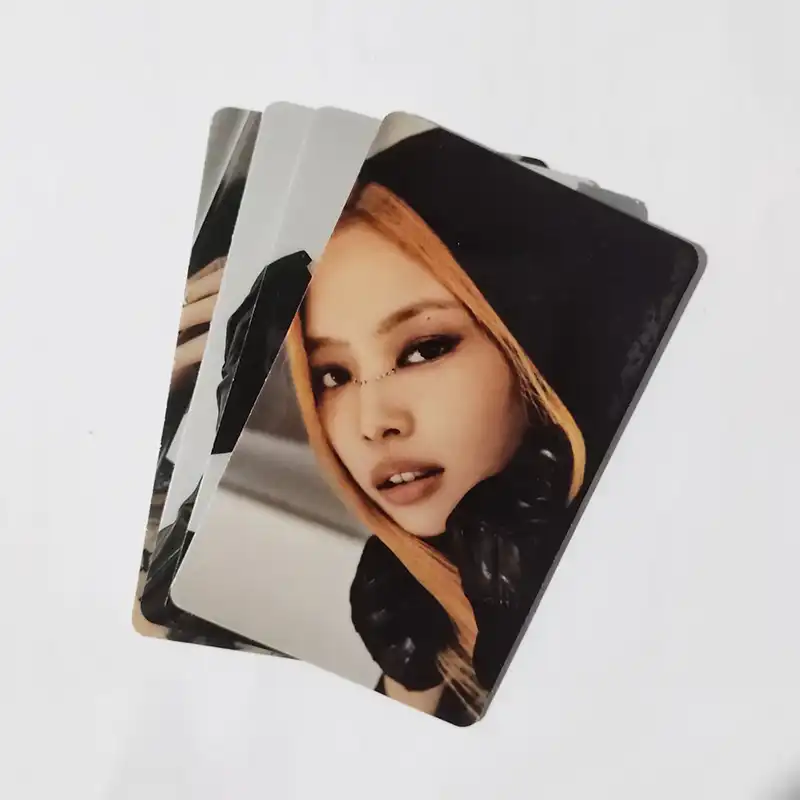 استیکر کارت مدل PH-462 طرح فتوکارت جنی بلک پینک Blackpink بسته 4 عددی