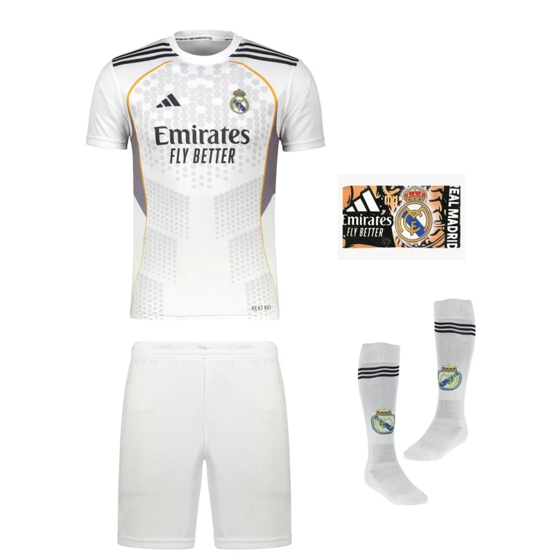 ست 4 تکه لباس ورزشی پسرانه مدل رئال مادرید طرح امباپه کد sn2026