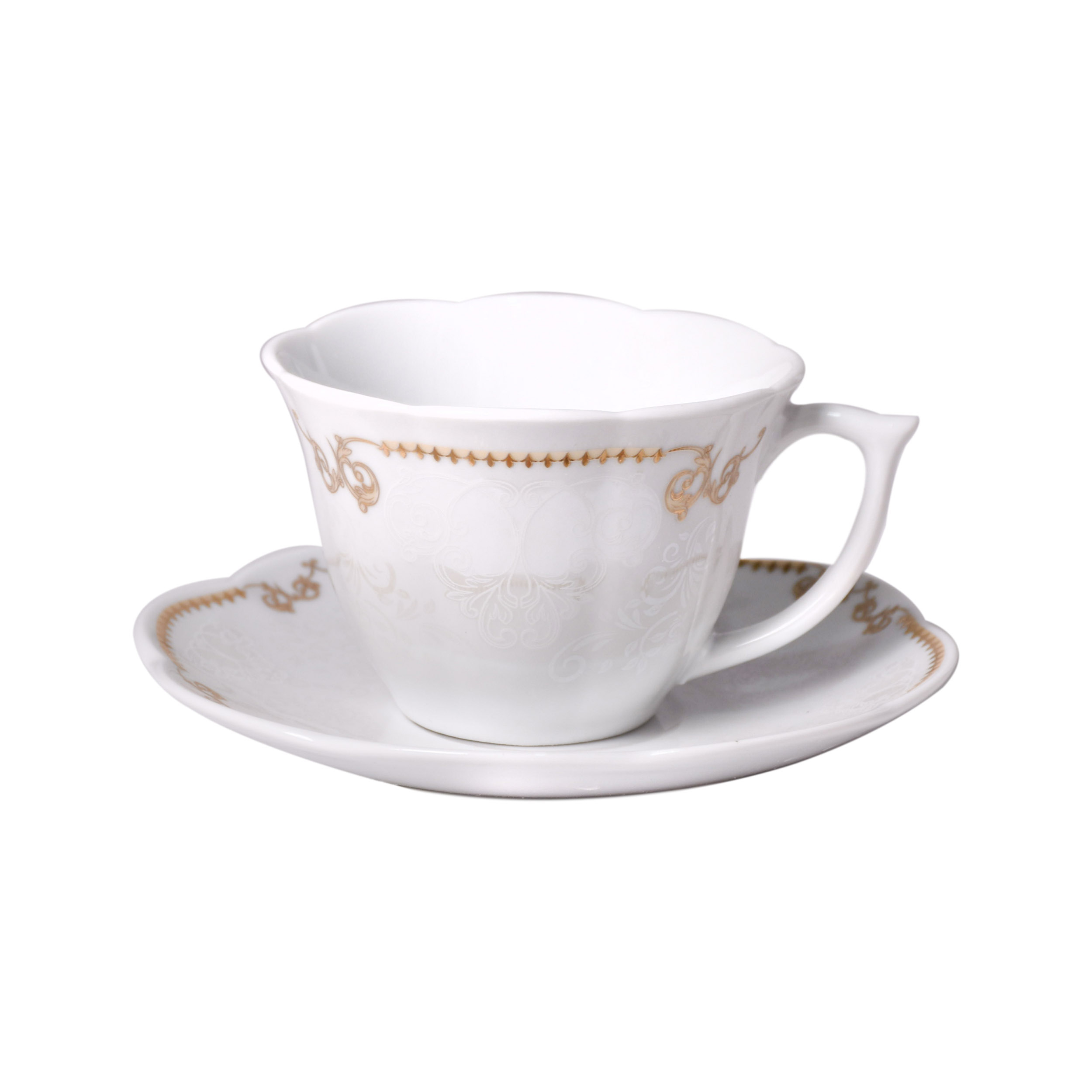 ست فنجان و نعلبکی 12 پارچه مقصود مدل  نیلوفری داتیس