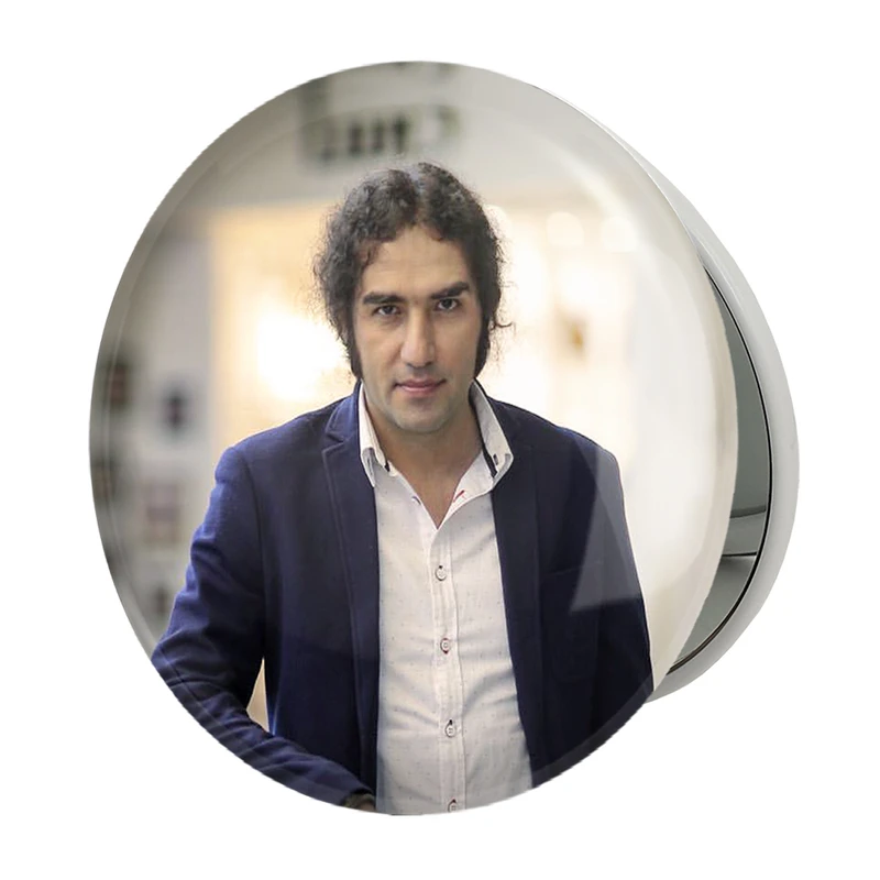 آینه جیبی خندالو طرح رضا یزدانی مدل تاشو کد 6363 