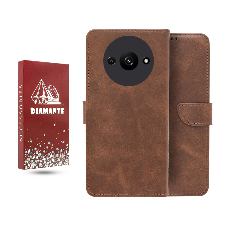 کیف کلاسوری دیامانته مدل چرم مناسب برای گوشی موبایل شیائومی Redmi A3