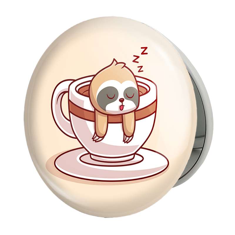 آینه جیبی خندالو طرح تنبل مدل تاشو کد 26197