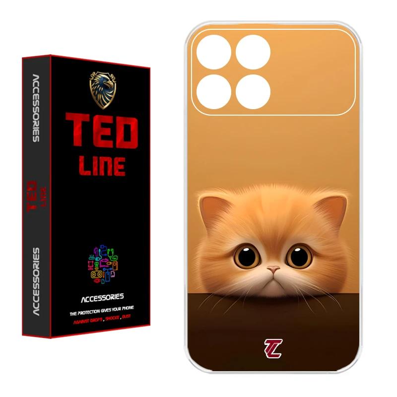 کاور تدلاین طرح گربه کد 1174 مناسب برای گوشی موبایل شیائومی Poco X6 Pro