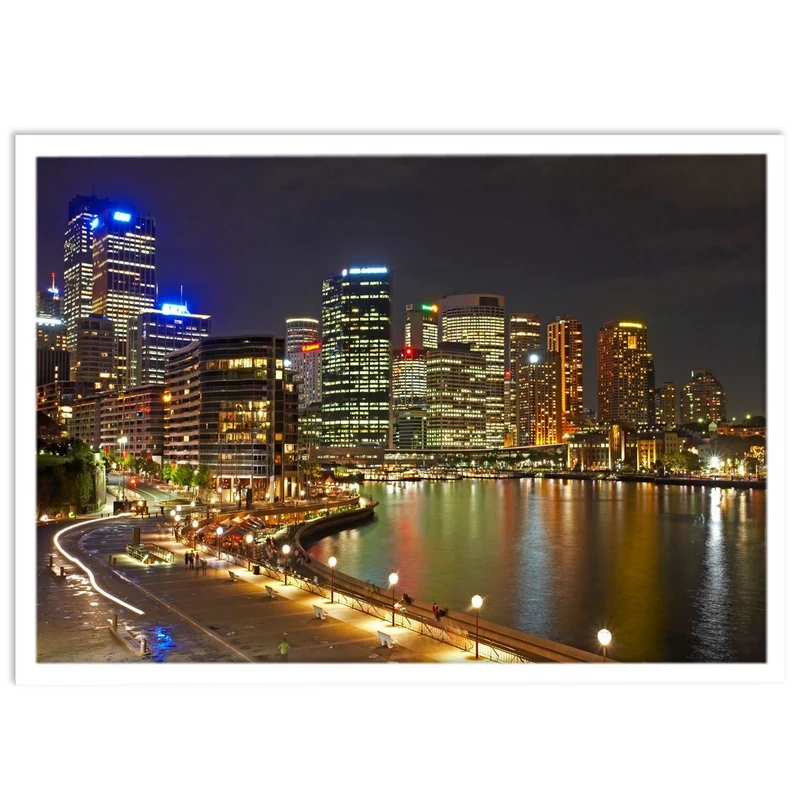 تابلو نوری بکلیت طرح منظره شهر در شب مدل W-S1416