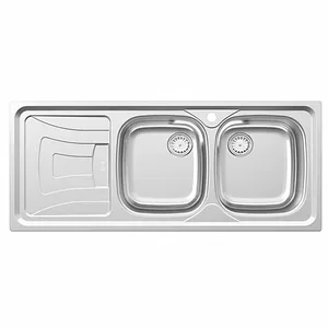 سینک ظرفشویی استیل توکار دو لگنه پلی استیل مدل مارت کد 154 