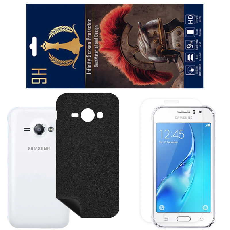 برچسب پوششی اینفینیتی مدل CH مناسب برای گوشی موبایل سامسونگ GALAXY J1 Ace به همراه محافظ صفحه نمایش