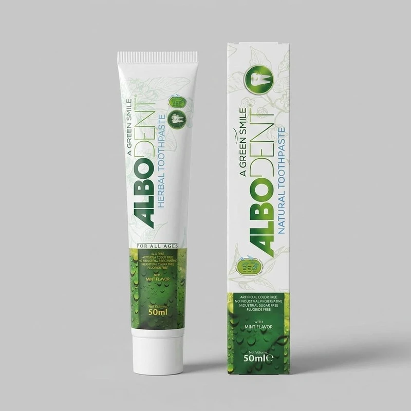 خمیر دندان آلبودنت مدل mint حجم 50 میلی لیتر
