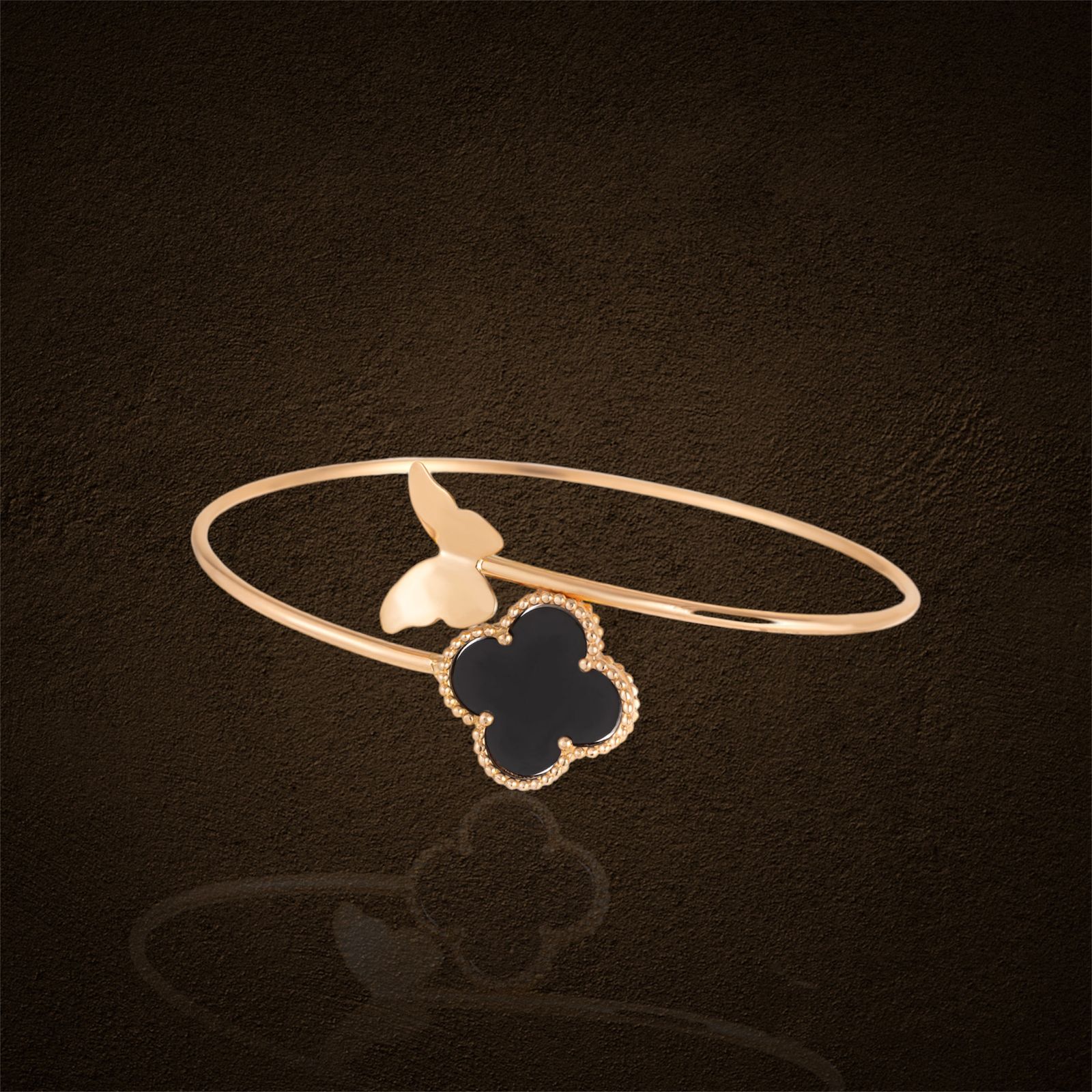 دستبند طلا 18 عیار زنانه مدل DGBA14-27d طرح پروانه - - 3