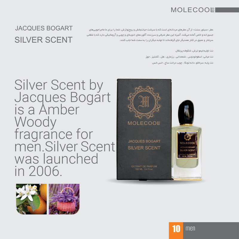 ادوپرفیوم مردانه مولکول مدل SILVER SCENT حجم 100 میلی لیتر ادوپرفیوم مردانه مولکول مدل SILVER SCENT حجم 100 میلی لیتر