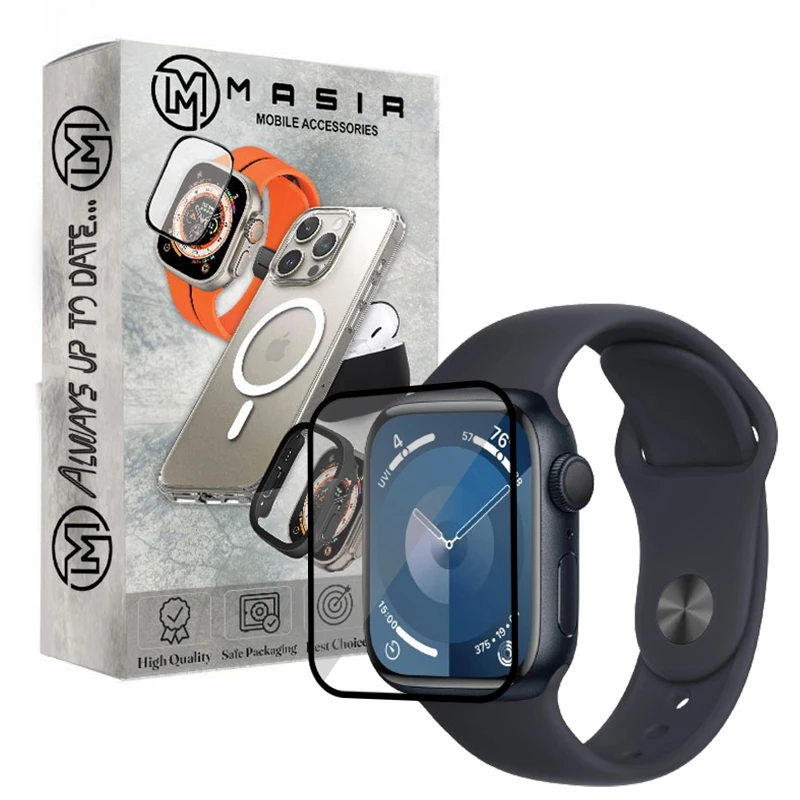 محافظ صفحه نمایش نانو مسیر مدل PMMA مناسب برای اپل واچ سری 9 سایز 41 میلی متری