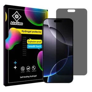 Arka Glass Tough model privacy screen protector suitable for Apple iPhone 16 Pro Max mobile phone