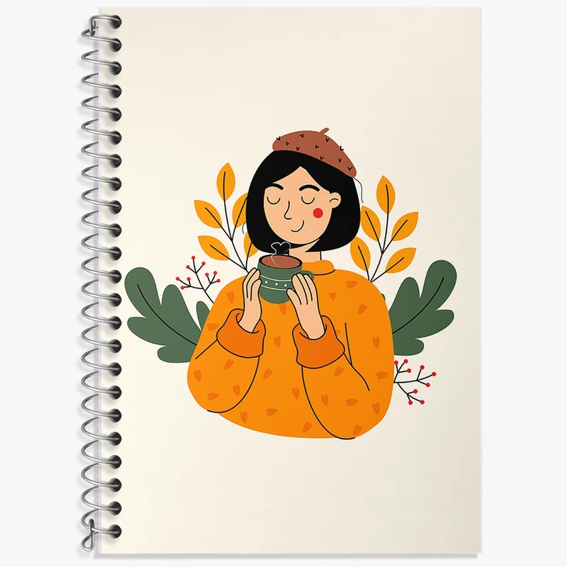 دفتر زبان 50 برگ خندالو مدل دو خط طرح دخترانه کد F2884