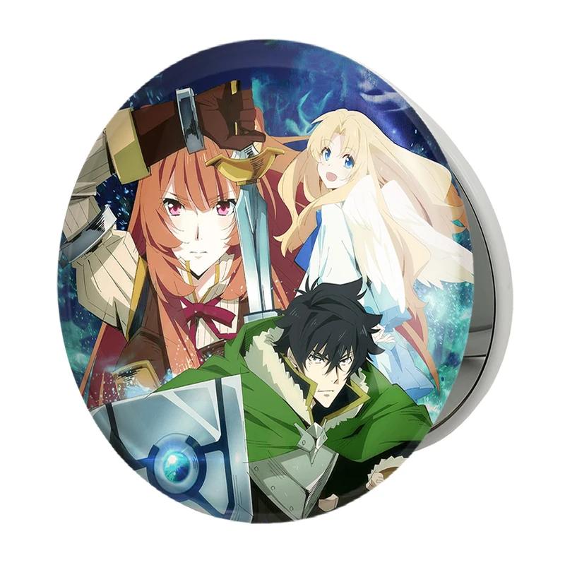 آینه جیبی خندالو طرح رافتالیا و نائوفومی و فیلو انیمه ظهور قهرمان سپر مدل تاشو کد 15946 