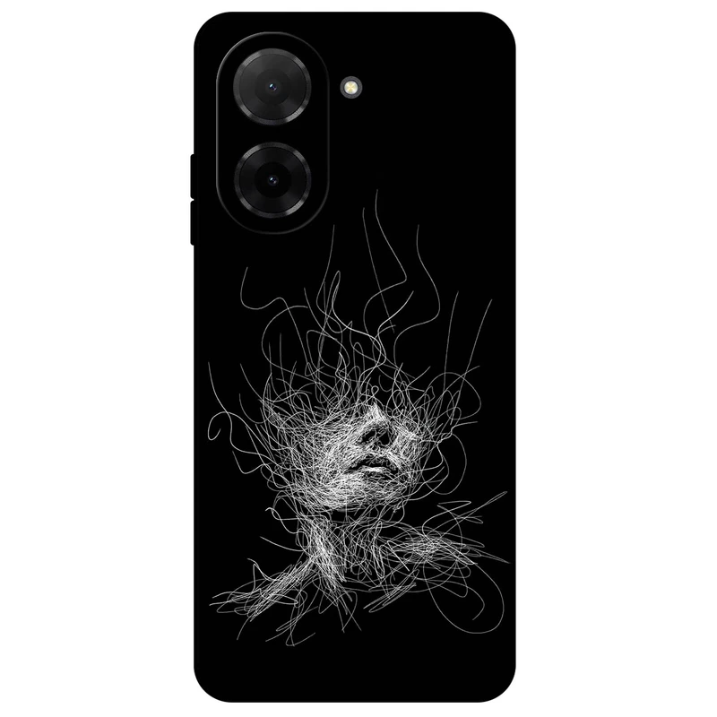  کاور مگافون طرح اسکچ صورت مدل 7423 مناسب برای گوشی موبایل شیائومی Poco C71 / Redmi A5 