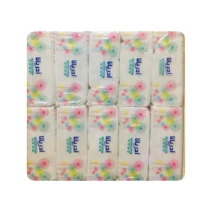 دستمال کاغذی 100برگ ادریانا مدل Flower بسته 10 عددی