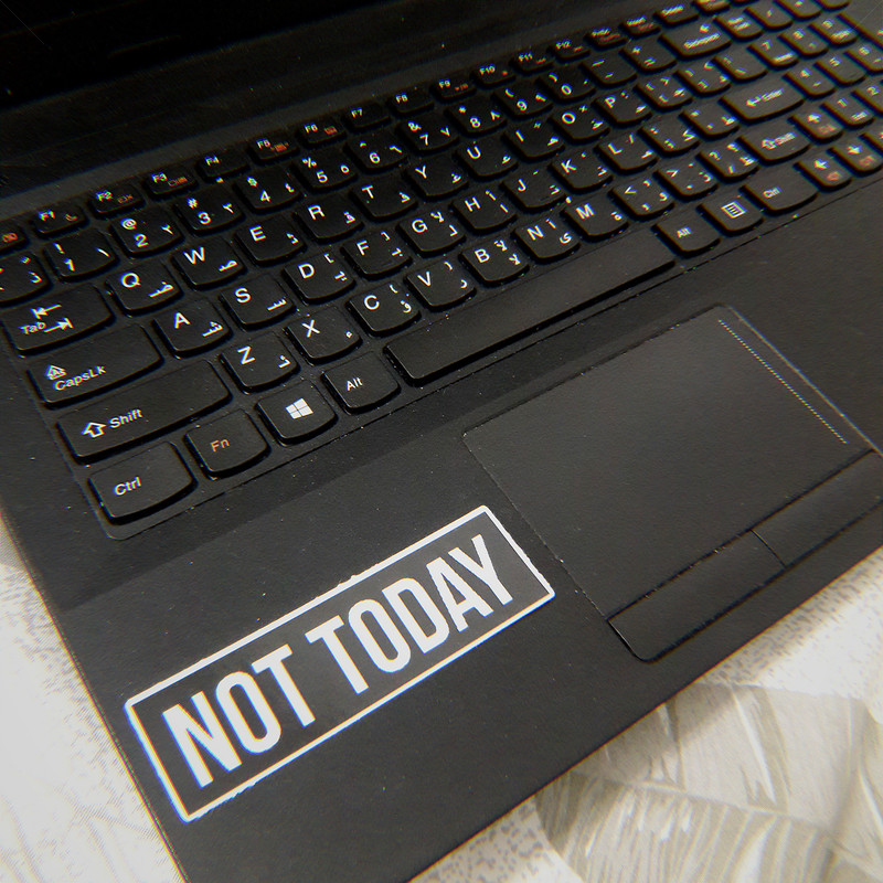 استیکر لپ تاپ مدل Not Today کد 038