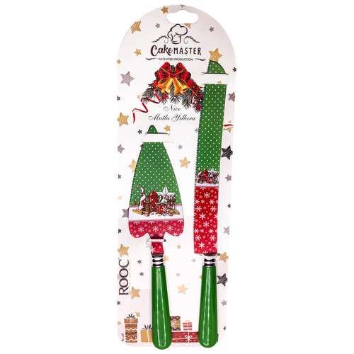 ست کارد و کفگیر سرو کیک روک مدل Christmas