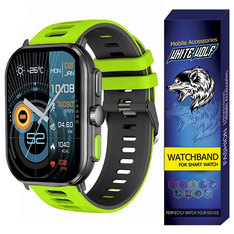 بند وایت ولف مدل WB-SIL- 2C مناسب برای ساعت هوشمند گلوریمی GS2 Pro