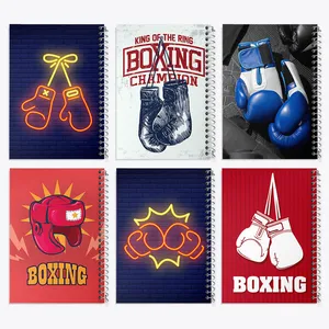 دفتر مشق 50 برگ خندالو طرح بوکس (Boxing) کد 954 مجموعه 6 عددی