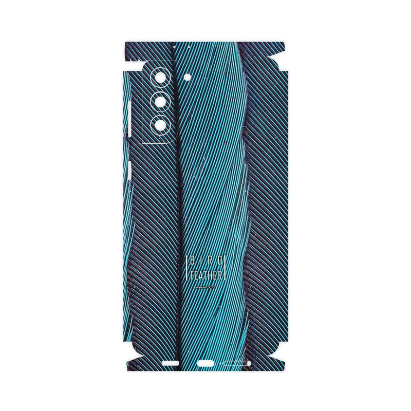 برچسب پوششی ماهوت مدل Turquoise feathers-FullSkin مناسب برای گوشی موبایل سامسونگ Galaxy S21 Plus 5G