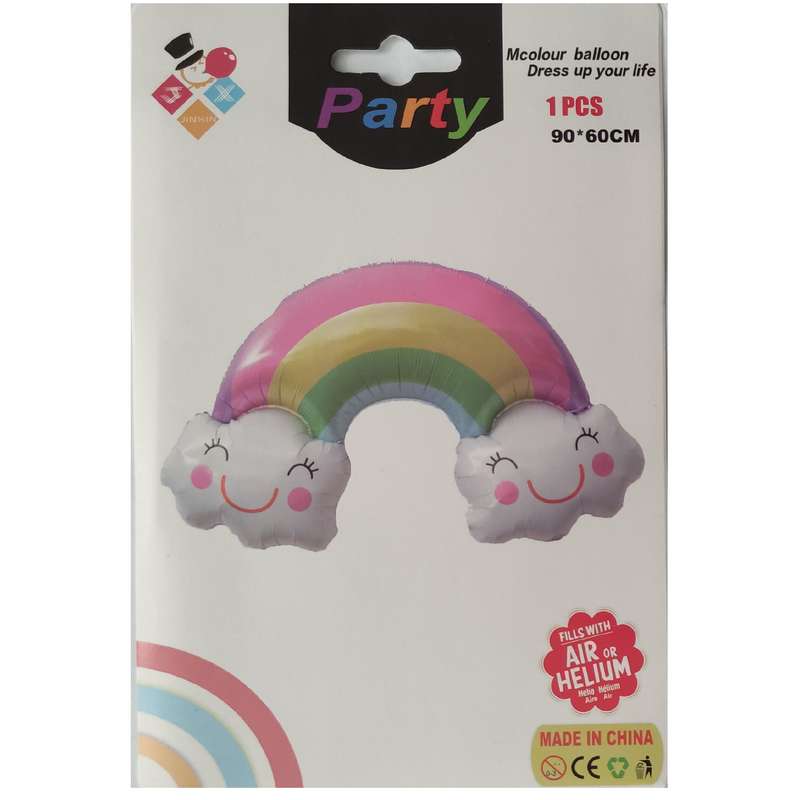 بادکنک فویلی طرح رنگین کمان سایز بزرگ