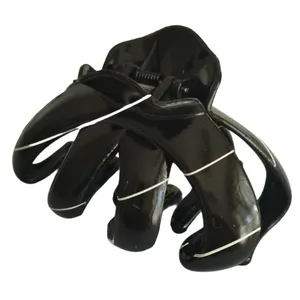 کلیپس مو زنانه مدل گوجه ای خط دار 