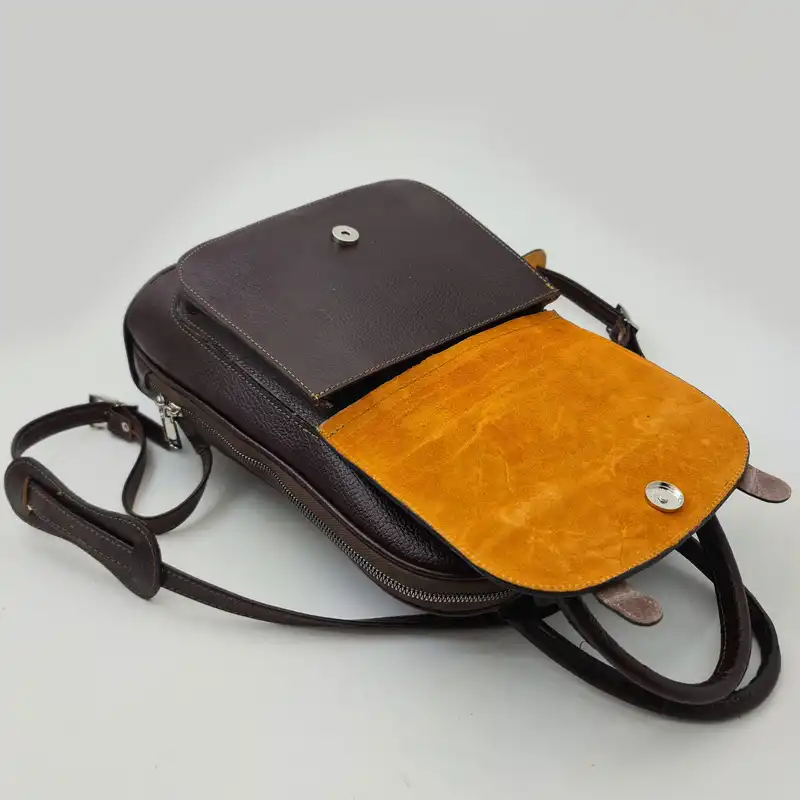 کوله پشتی زنانه مدل آپاچی چرم طبیعی کد A_680