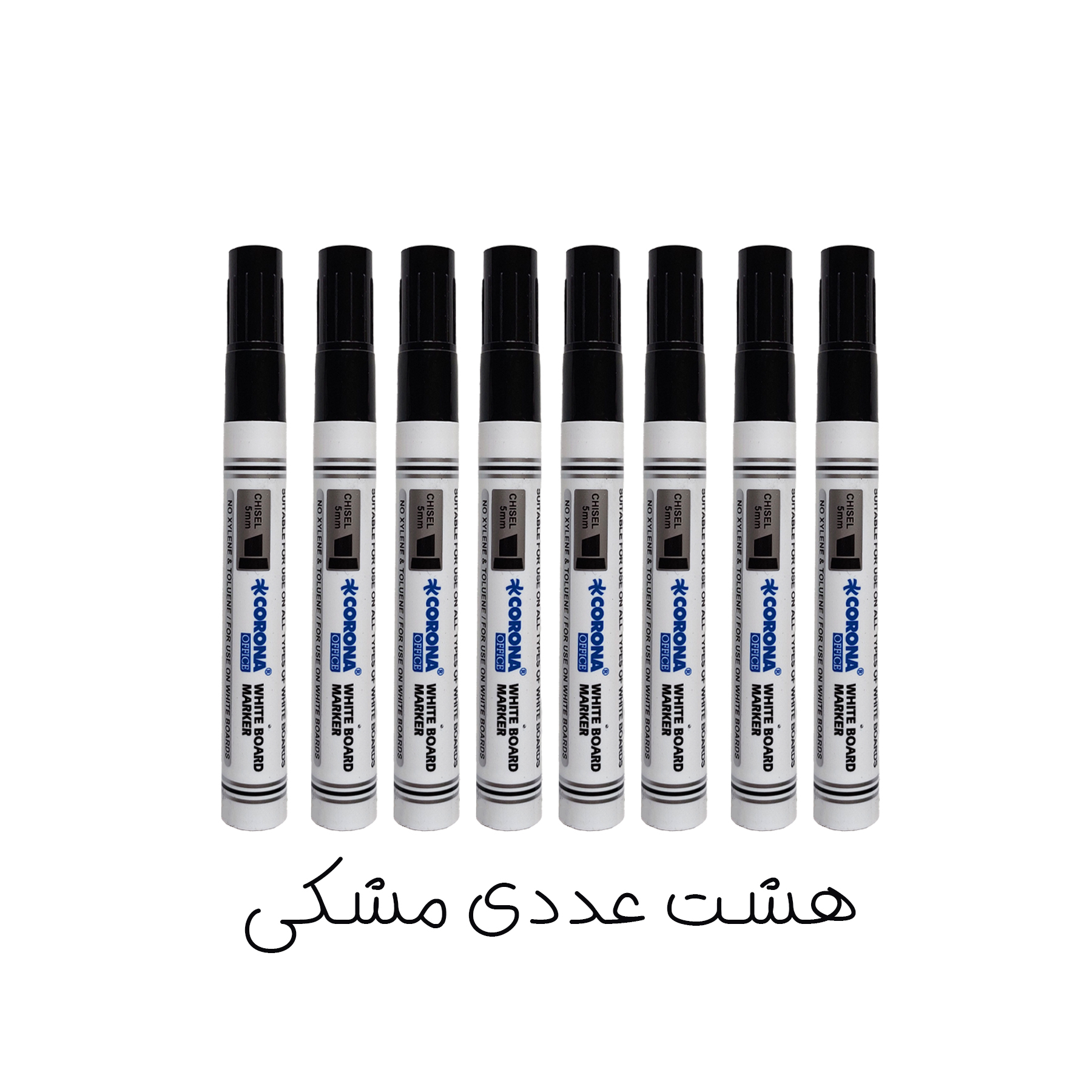 ماژیک وایت برد کرونا طرح تخت مدل CO-4090 به همراه تخته پاک کن بسته 9 عددی