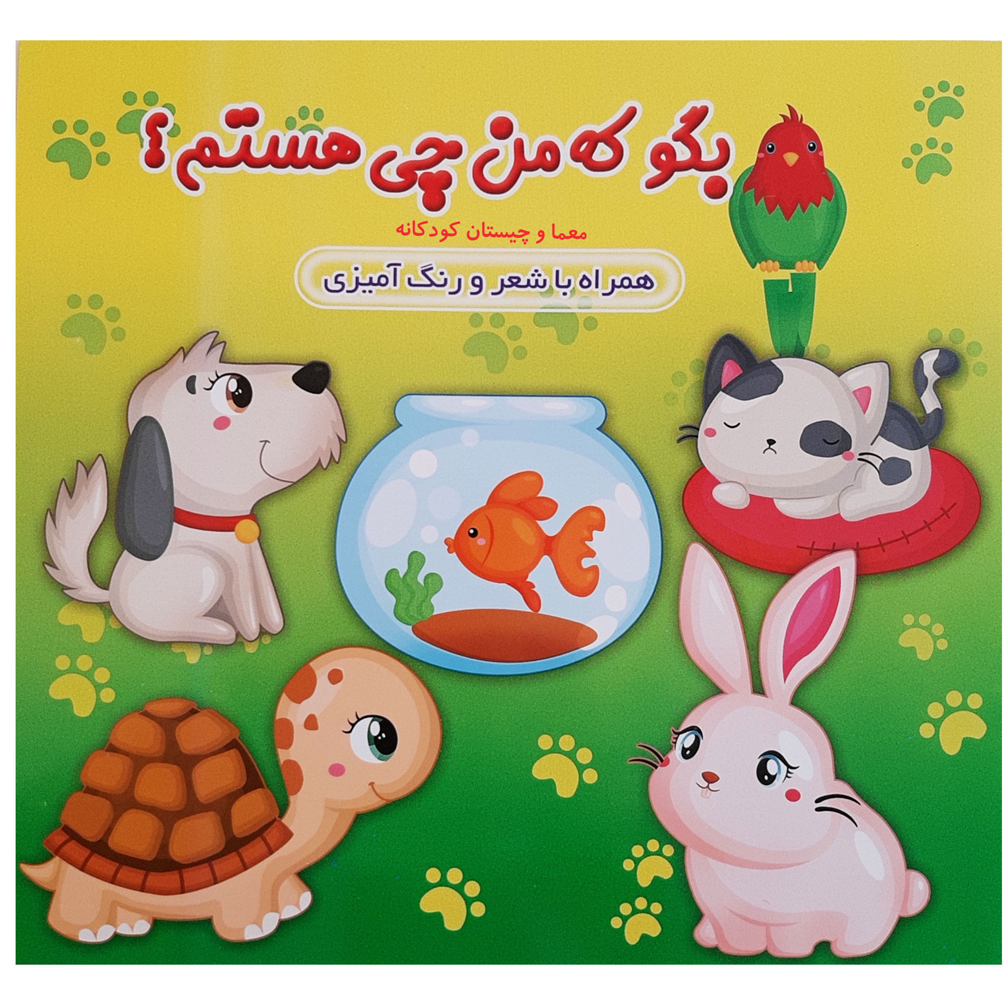  کتاب معما و چیستان کودکانه بگو که من چی هستم همراه با شعر و رنگ آمیزی برای کودکان اثر محمد رضا نعمتی انتشارات آدین