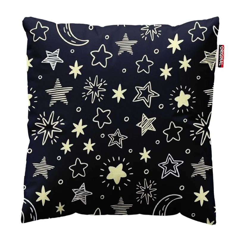 کوسن پاد آفرین طرح ماه و ستاره کد 1928 سایز 30*30 سانتی متر