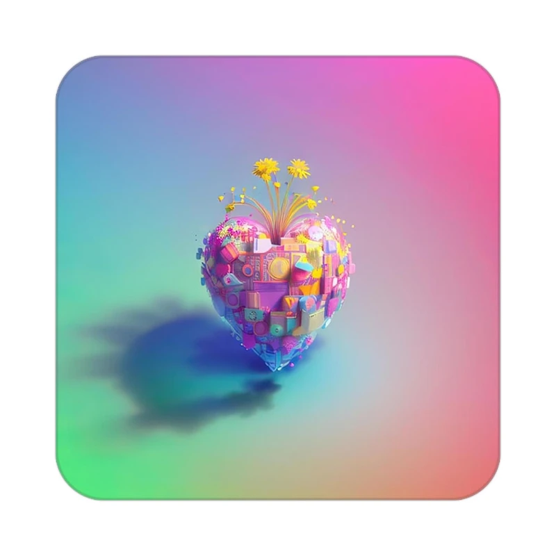 زیر لیوانی کاکتی مدل عاشقانه کد mp14112