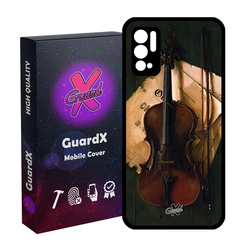 کاور گارد ایکس طرح ویولن مدل Glass10262 مناسب برای گوشی موبایل شیائومی Redmi Note 10 5G / Poco M3 Pro