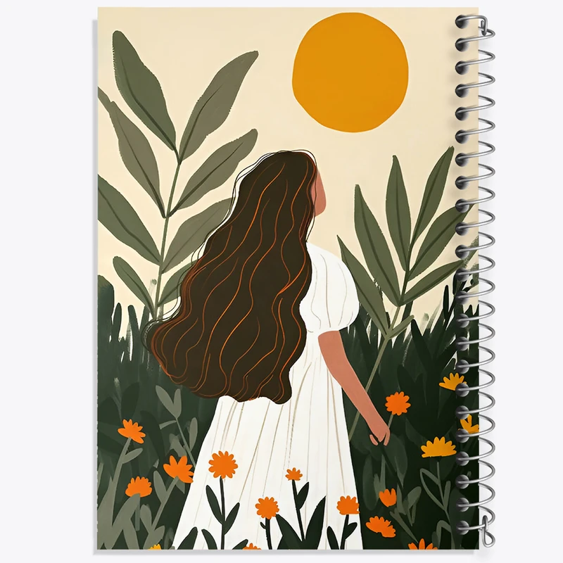 دفتر شطرنجی 50 برگ خندالو طرح دخترانه مینیمال کد F6689