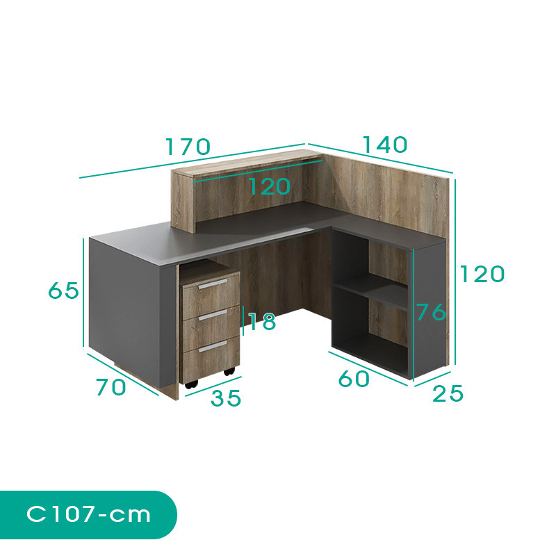 میز کانتر اسمردیس مدل C107 - MDF+