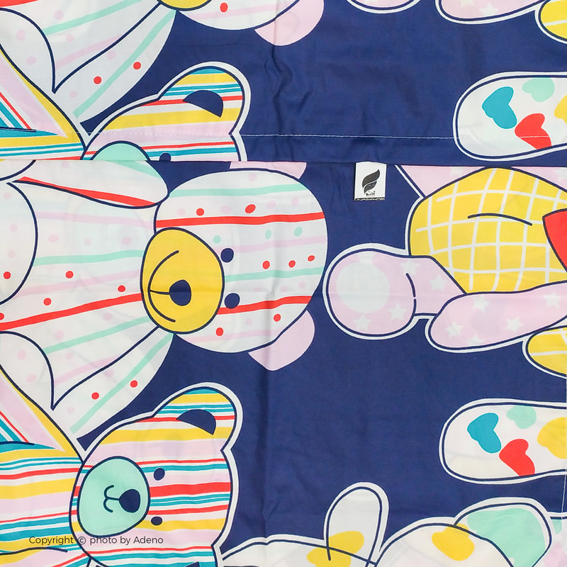 ملحفه آدنو مدل Ted کد IR85 یک نفره سایز 100x150 سانتی متر