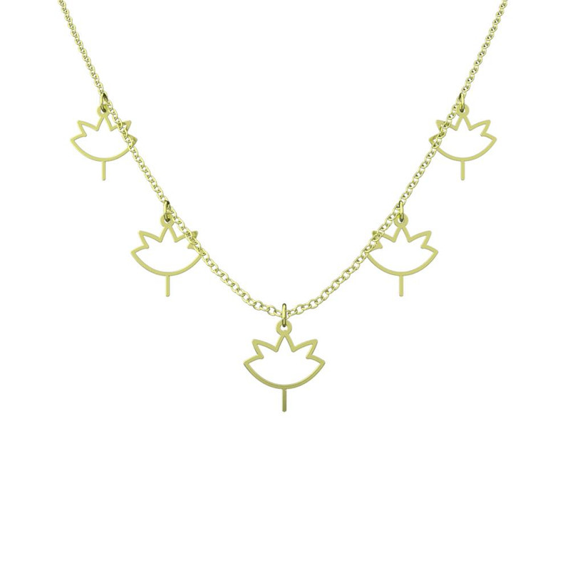 گردنبند طلا 18 عیار زنانه مدوپد مدل برگ کد RNA16030