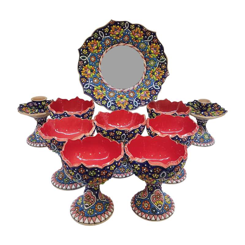 ست هفت سین 10 تکه مدل میناکاری لاله کد 11 ست هفت سین 10 تکه مدل میناکاری لاله کد 11