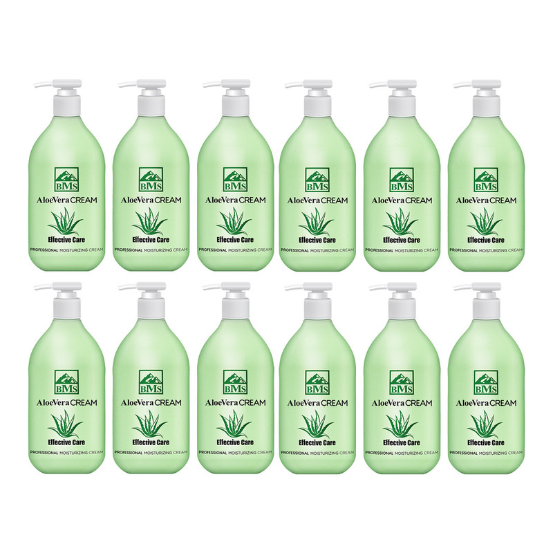 کرم مرطوب کننده بی ام اس مدل Aloe vera حجم 300 میلی لیتر مجموعه 12 عددی