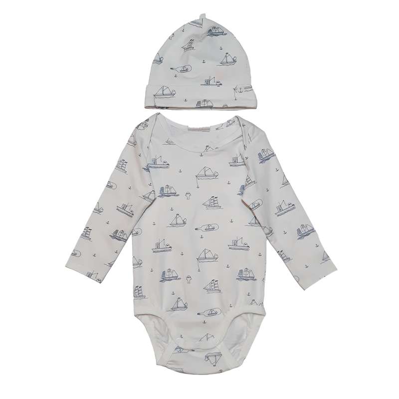 ست بادی و کلاه نوزادی اچ اند ام مدل 2123