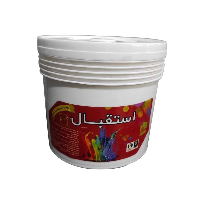 رنگ نیم پلاستیک سفید مات استقبال مدل S-5 حجم 4 لیتر