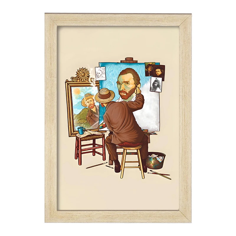 تابلو خندالو مدل ونسان ونگوگ کد F10643