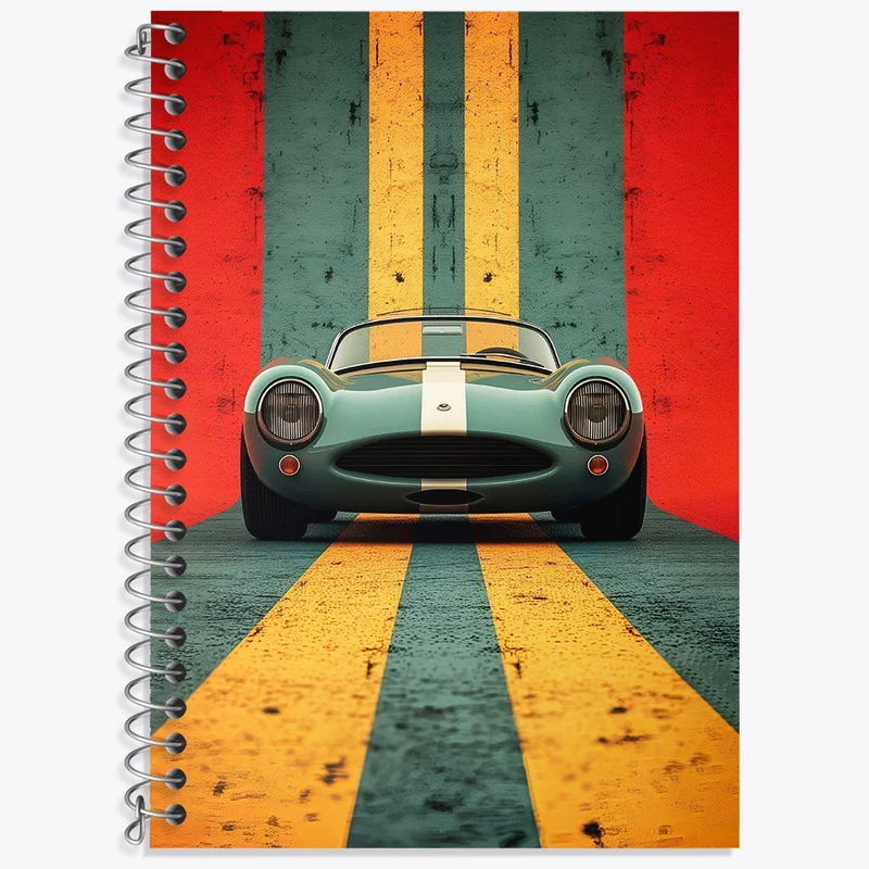 دفتر زبان 50 برگ خندالو مدل سه خط طرح ماشین اسپرت کد N5693