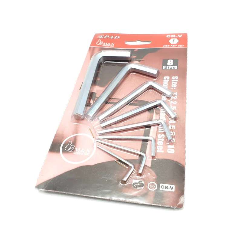 آچار آلن اسپد مدل SPASIZE مجموعه 8 عددی