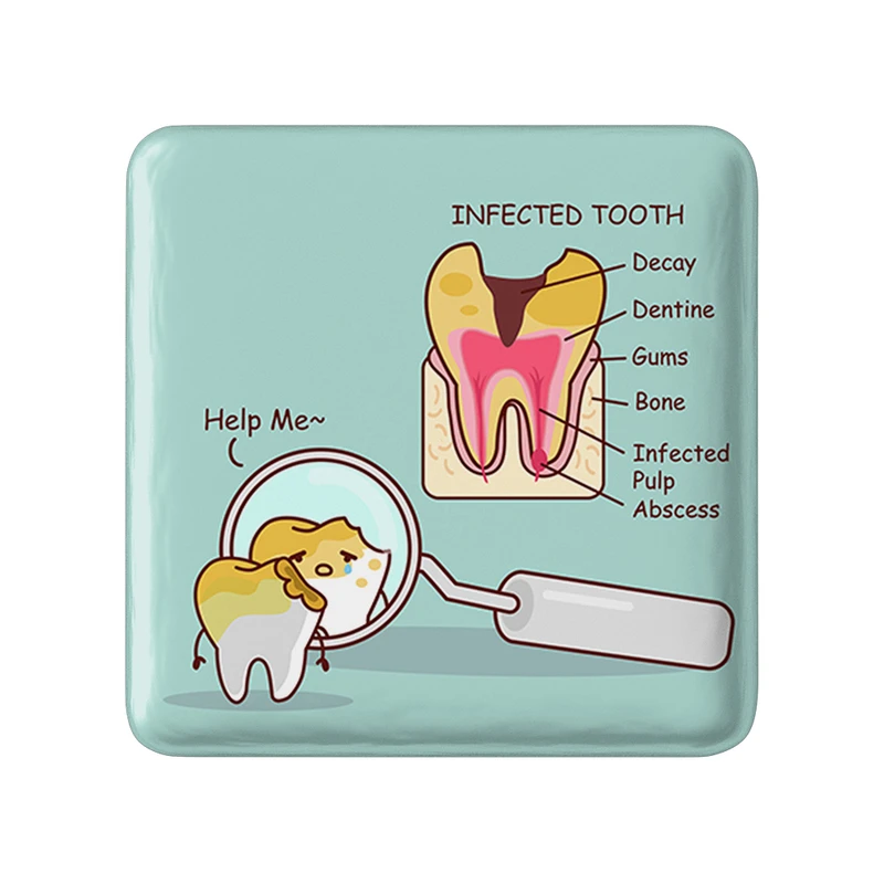 مگنت خندالو طرح دندان و دندان پزشکی کودکانه مدل مربعی کد 36732