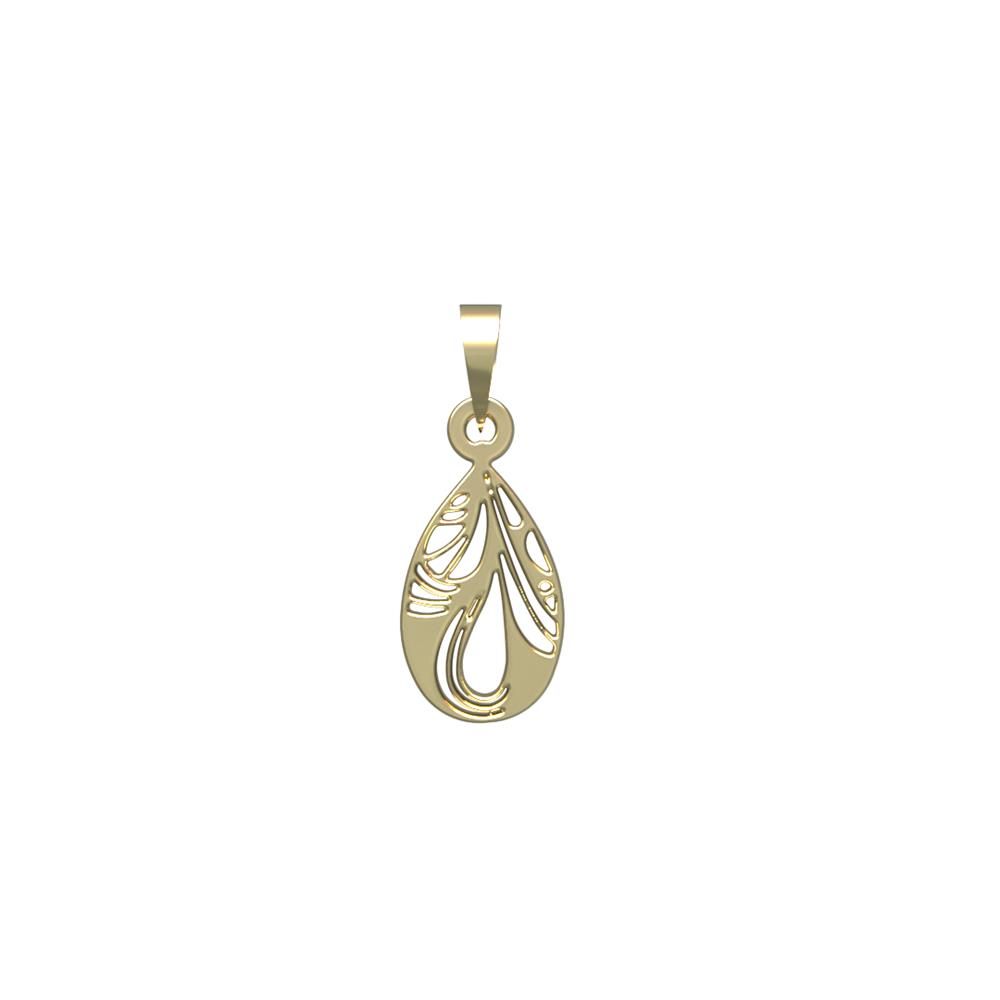 آویز گردنبند طلا 18 عیار زنانه مدوپد مدل هندسی کد PA1-14010 -  - 2